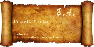 Brandt Anita névjegykártya